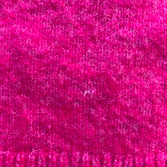 LOFT Womens XS Hot Pink Sweater Silver Sequin Stars Wool Blend READ - Picture 9 of 10